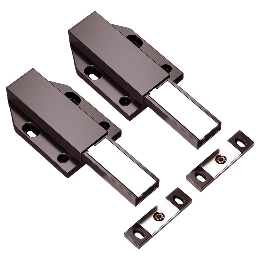 Magnetic Push to Open Cabinet Latches 2Pieces Strong Push Out Designs for Kitchen Supplies and Closet Daily Use
