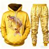 Popular Bass Fishing 3D Print Unisex Hoodie Pants Suit Men Long Sleeve Tracksuit Outfit Casual Outdoor Hunting Camping 2Pcs Sets