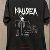 Nausea Band Alben Schwarzes Baumwoll-T-Shirt Volle Größe S 5XL Ds943 Vintage Mode Dehnbar Stilvolle Designerbekleidung Homme