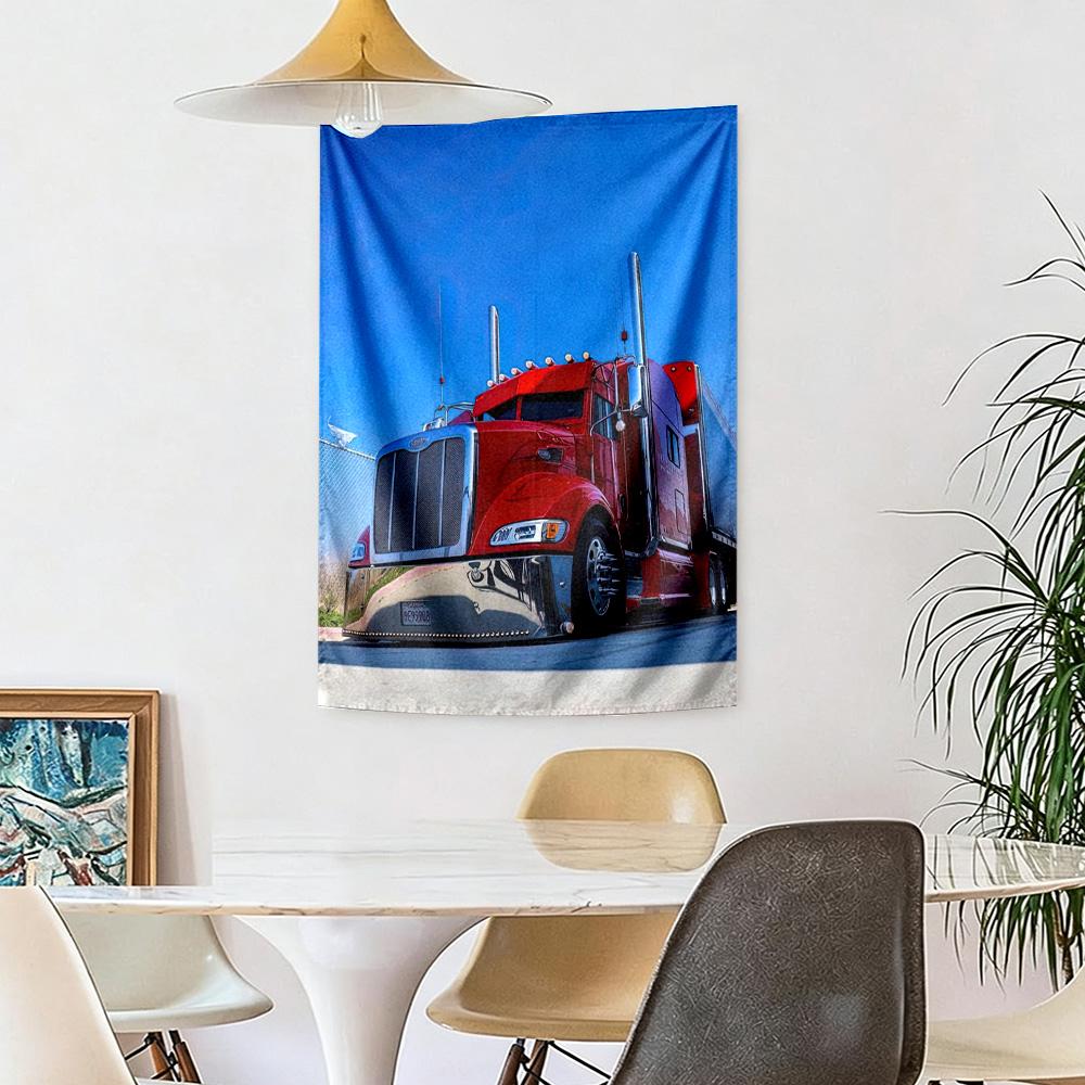 Kw Heavy Trucks Wall Decor Tapestry Art For Pet Memorial Birthdaywedding Party Backdrop Family Gift