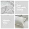 100% Polyester Embossed Pillowcase Decorative Cushion Cover Envelope Style Gray Solid Color Home  Pillow Case 48X74cm,2pcs Pack