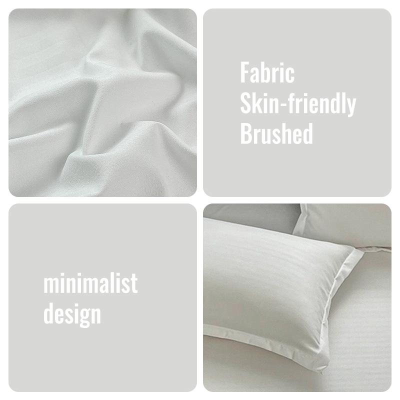 100% Polyester Embossed Pillowcase Decorative Cushion Cover Envelope Style Gray Solid Color Home  Pillow Case 48X74cm,2pcs Pack