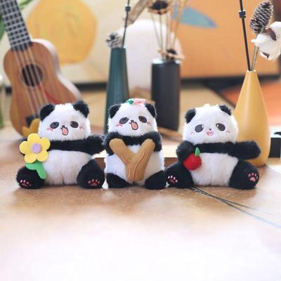 Entzückender Wackel-Panda-Anhänger Plüschtier Cartoon Rucksackanhänger
