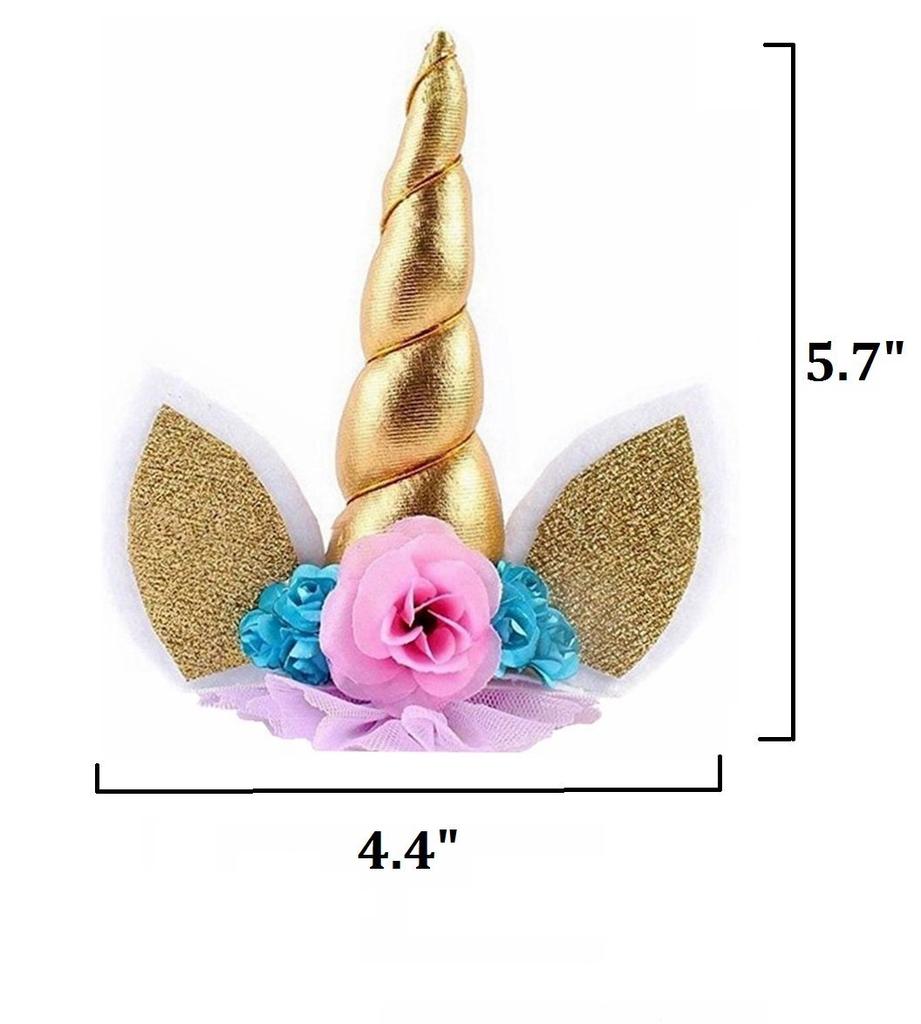 buy handmade gold unicorn birthday cake toppers set unicorn horn ears and flowers set at affordable prices free shipping real reviews with photos joom