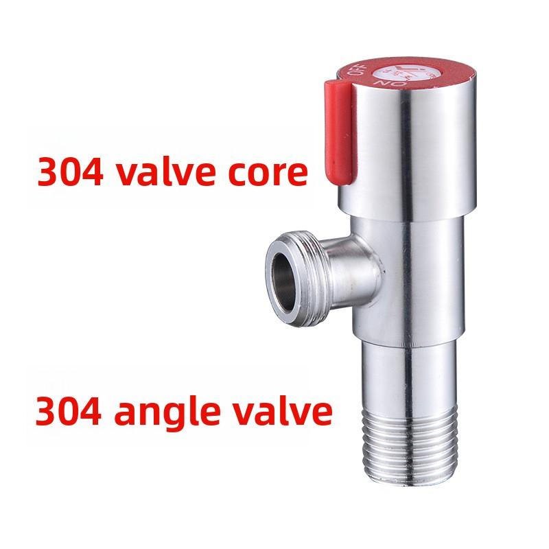 304 Stainless Steel Angle Valve Tee, Toilet, Water Heater, Extended, High Flow, 1/2 Inch, Shutoff
