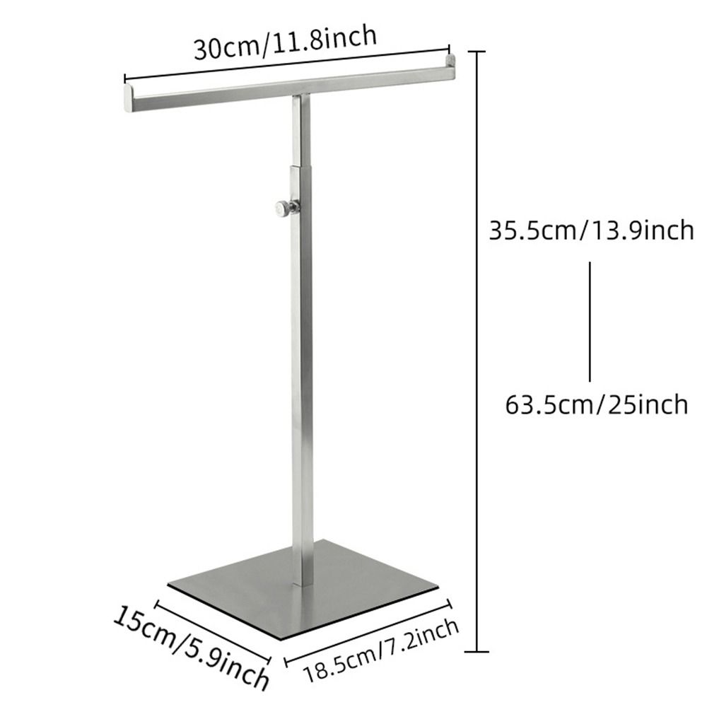Stojak na torebki ze stali nierdzewnej Złoty Srebrny Regulowana wysokość Uchwyt na portfel Stojak Metalowe podwyższenia do ekspozycji Wieszak na jedwabne szale/opaski na głowę