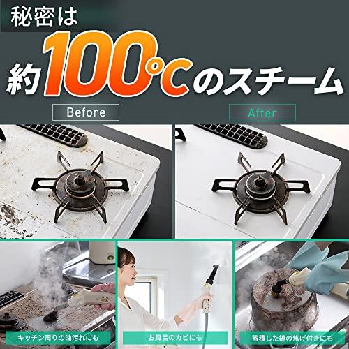 Iris Ohyama Handy Steam Cleaner STM-305R-C Ivory, Perfect for Kitchen Cleaning, Disinfecting, Year-End Cleaning, and Deodorizing, Lightweight