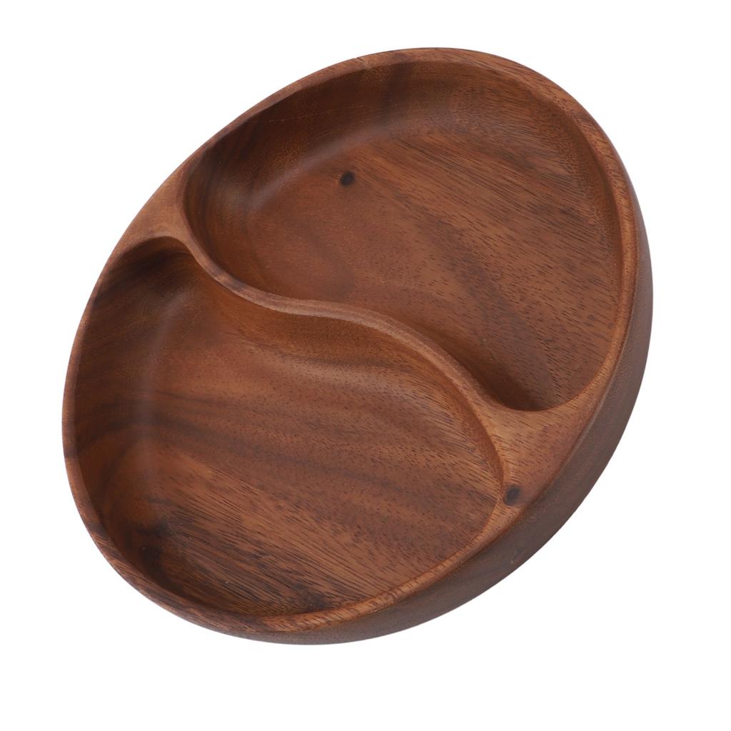 Wooden Snack Plate Eco Friendly Wood Dried Fruit Tray Multipurpose Serving Platters for Salad Dessert Nut for Home Outdoor