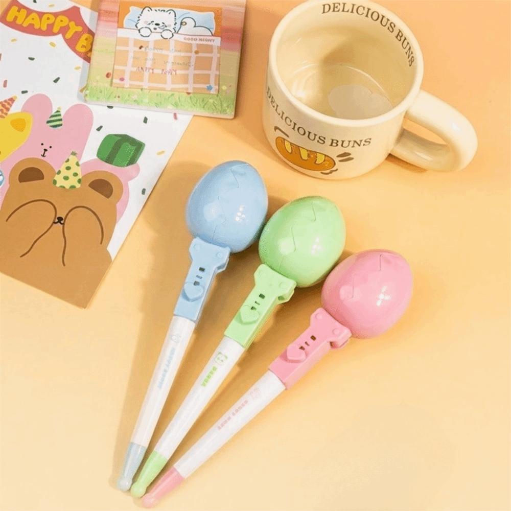 Eggshell Design Egg-shaped Retractable Gel Pen Cute Animal Stress-Relieving Pen Smooth Writing Cartoon Style Quick-dry Pen