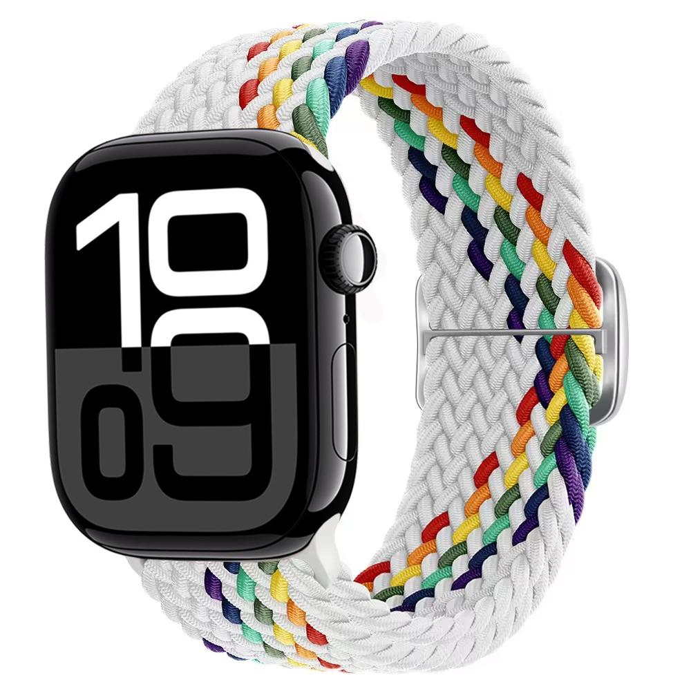 Nylon Braided Loop Band for Apple Watch Ultra/2 49mm 10 9 8 7 46mm 45mm 41mm 6 5 4 SE 44mm 40mm Elastic Strap for iWatch 3 42mm