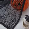 Halloween Lace Black Table Cloth Party Decoration Skull Table Cover Festival Party Decorative Embroidered Spider Web Tablecloths