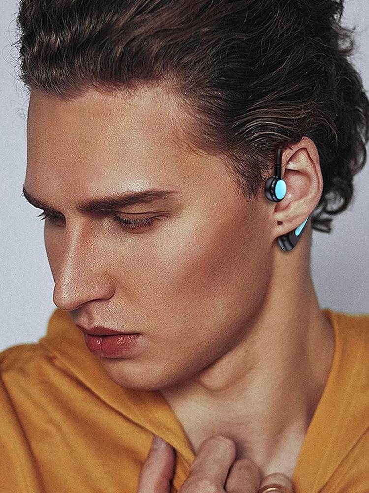 Ear Clip Type Wireless Headset for Business Sports Cycling Fitness Noise Reduction Bluetooth-compatible Earphone with Microphone