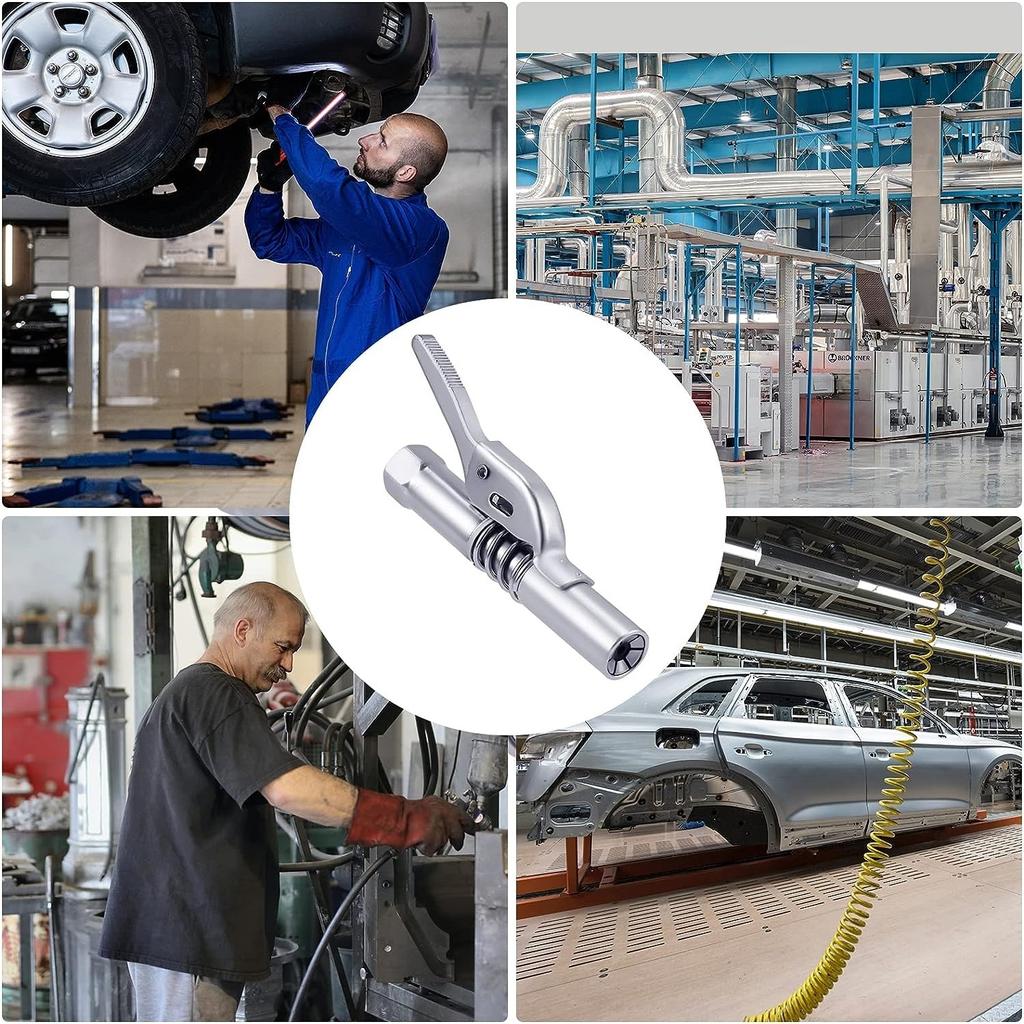 1x Kupplung für langlebige Fettpresse, Mundstückkupplung, Schnellverschluss-Armaturen, kompatibel mit Fettpresse, 1/8 Zoll NPT-Armaturen, Upgrade auf 12000 PSI