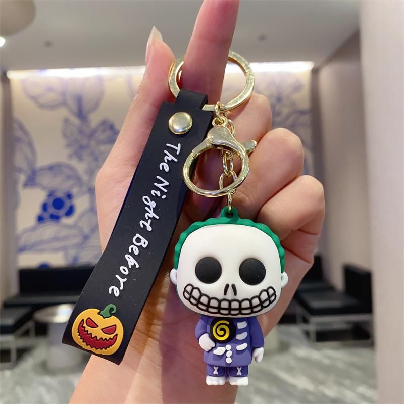 Creative Christmas Horror Night Cartoon Keychain Bag Pendant Children's Toy Doll Machine Car Pendant