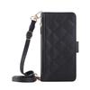 For Samsung Galaxy S25 Edge S24 S23 S22 S21 Ultra FE Wallet Case with Mirror, Wristlet & Crossbody Strap, Zipper Card Holder