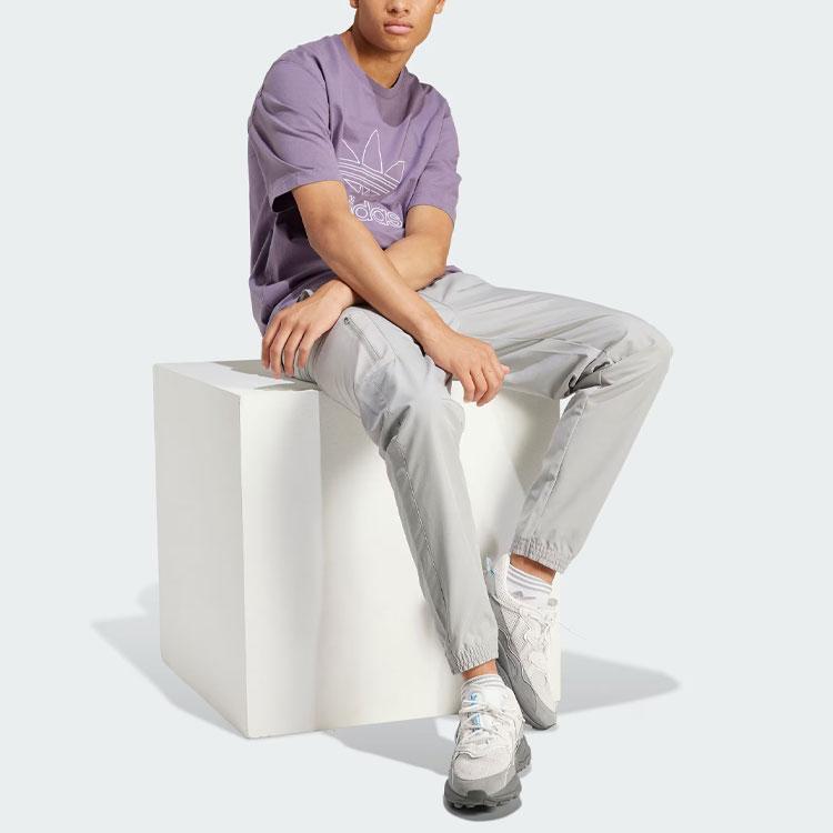 Adidas Originals Utility Cargo Pants Solid Color Casual Work Pants Men Pants Gray IR9437