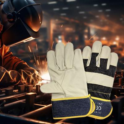 Leather Protective Mittens Welder Supplies Work Safe Gloves Durable Welding Gloves  Workplace