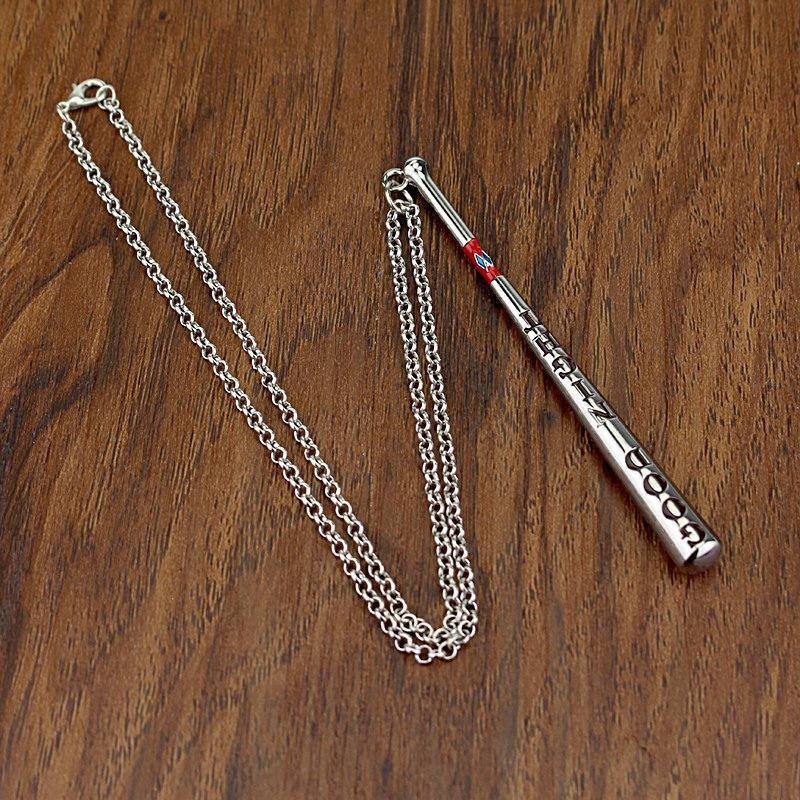 Baseball Bat Pendant Necklace, Movie Character Inspired Clavicle Chain Wholesale