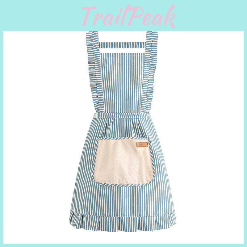 Modern Striped Cotton Linen Apron For Kitchen Home Use With Oil Stain Protection Special Characters Included