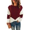 Women S Crew Neck Long Sleeve Pullover Knit Sweater Vintage Winter Top