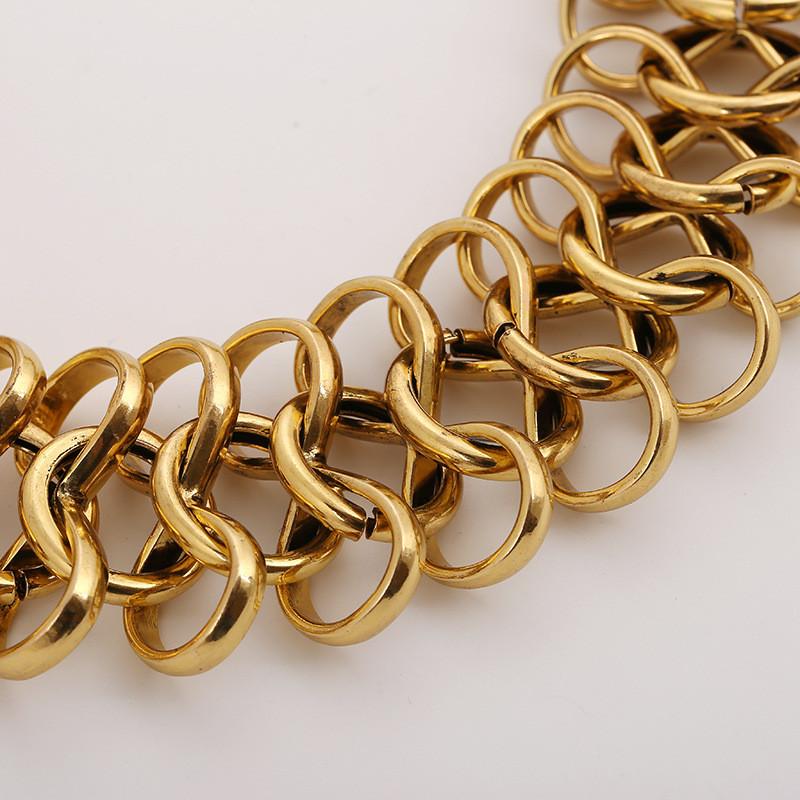 Collana Europea in Metallo Vintage con Ciondolo Geometrico per Donne Casual