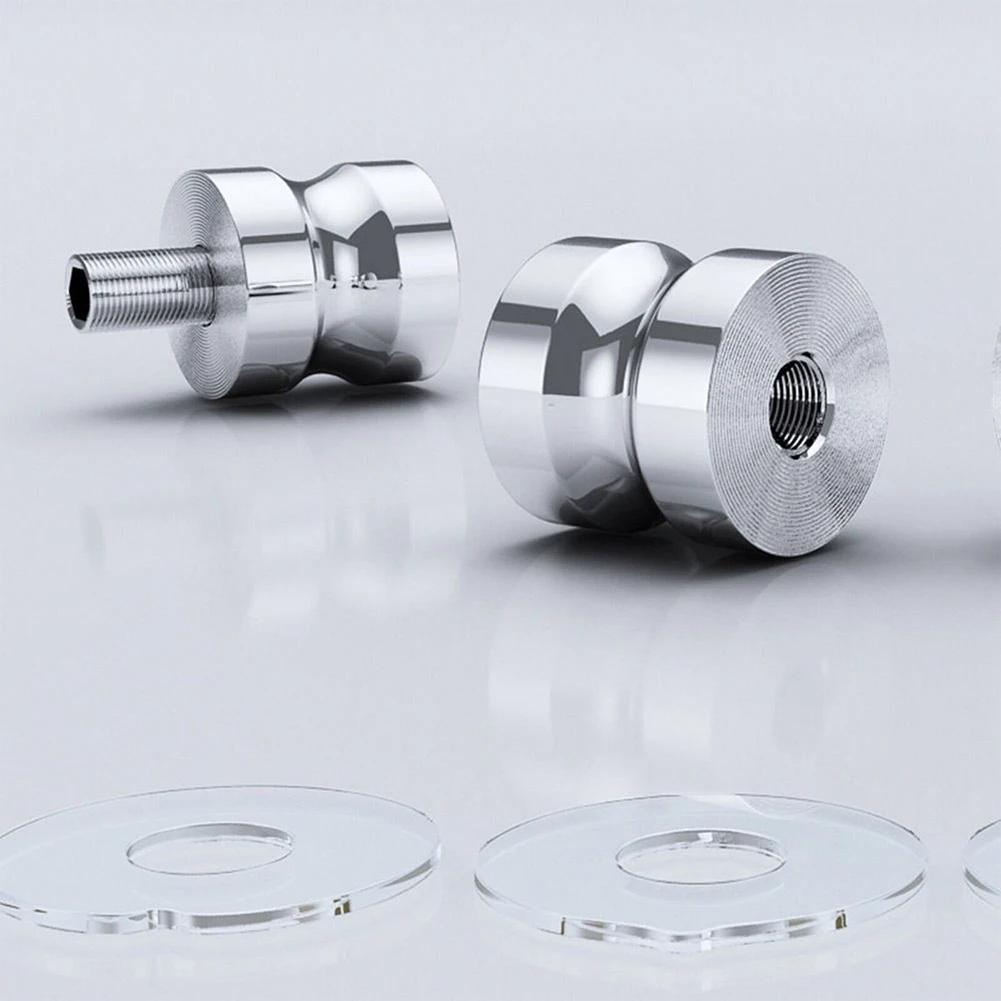 Home Bathroom Shower Door Handle Knob Single Groove Aluminum Alloy Chrome Plated Door Knob Shower Cabinet Handle Doorknobs