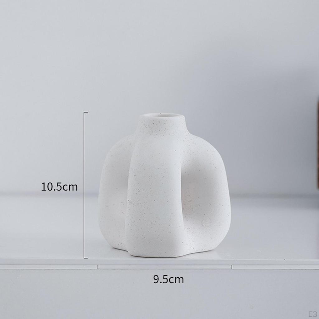 Minimalism White Color Ceramic Vase Table Centerpiece Art Flower for Dining Room Wedding Decor