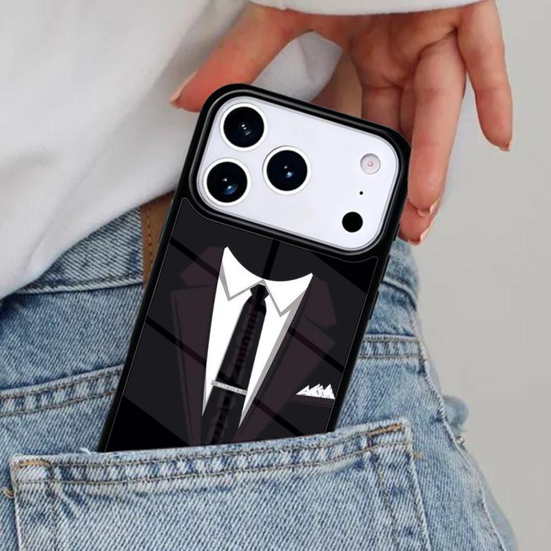 Man Suit Shirt Tie Phone Case for iPhone 17ProMax 12 13 14 15 16e 17 Pro Max Plus Air Cover