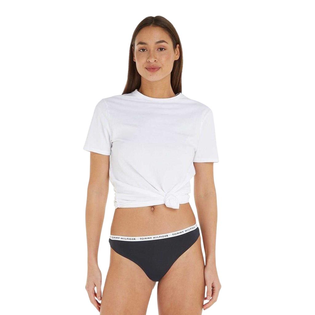 Tommy Hilfiger Womens/Ladies Logo Cotton Thong (Pack of 3)