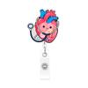 1 Stück Neues Design 1 Stück Shaker Acryl Einziehbar Krankenschwester Ausweisrolle Anime Herz Lunge Zähne Arzt Namensschild Ausweishalter Clip