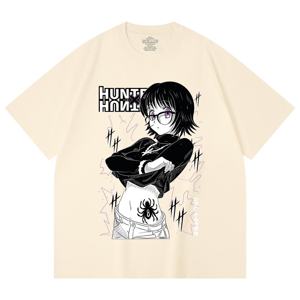 230 Gsm 100% Cotton HXH V9 Shizuku Print Unisex Heavy Cotton T Shirt