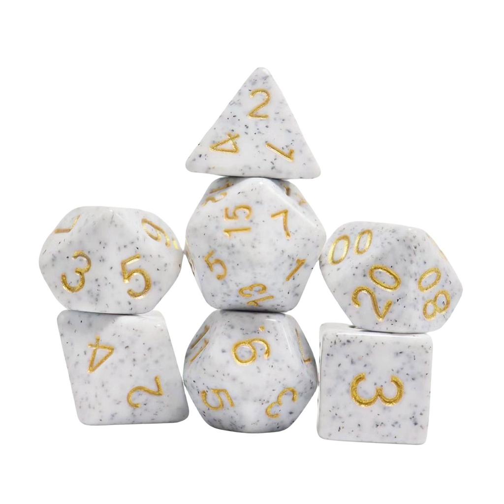 7Pcs Game Dices Set Multi Sided Game Dices Polyhedral Dices Dice Set for Bar