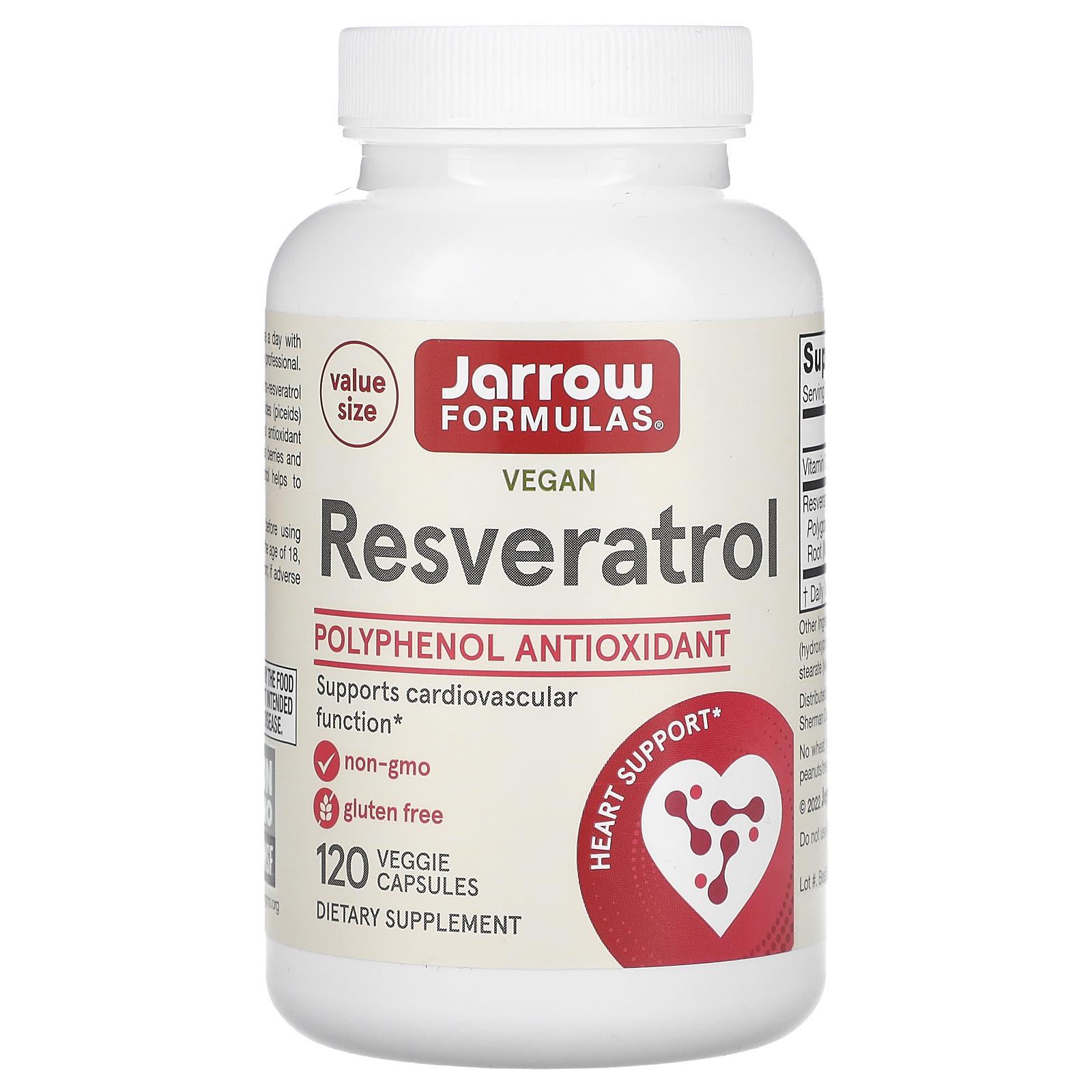 

Jarrow Formulas, Ресвератрол, 100 мг, 120 капсул