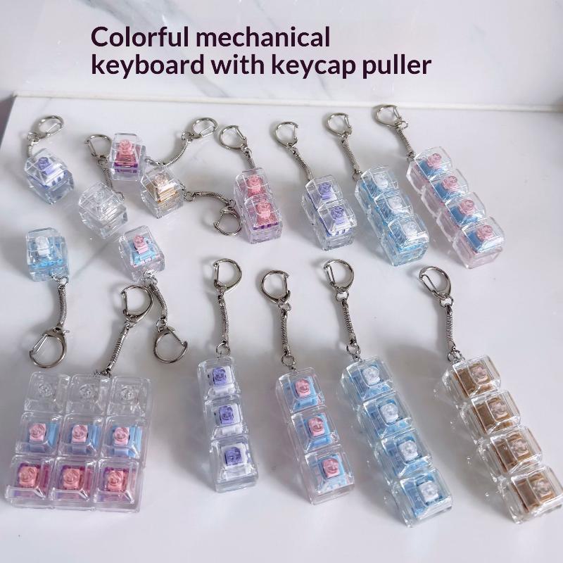 1/2/3/4/9 Tasten Tastatur Spielzeug Tastenkappe Schlüsselanhänger Stressabbau Fingerspitzen Gadget Dekompression Spielzeug Klicker Spielzeug