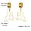 Cazador Hugging Cats Kittens Earrings for Women Stainless Steel Cute Dog Dangle Earrings 2026 Trend Jewelry Birthday Gift