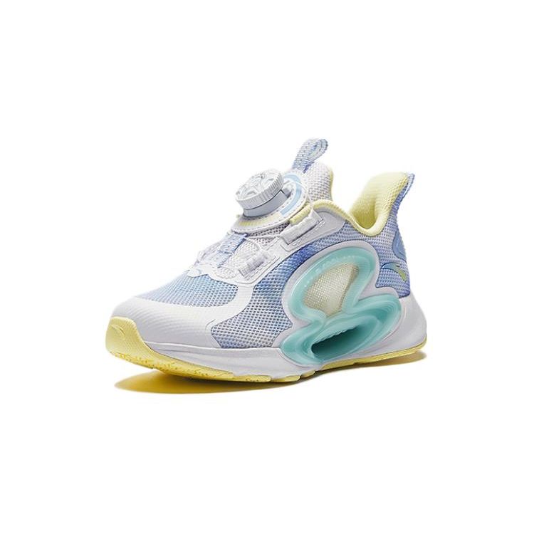 Anta Kids Monthly Physical Test Breathable Durable Low-Top Running Shoes Kids sneaker White Blue A322429999-4