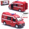 1:32 Simulation Ambulance Alloy Car Model, Commercial Vehicle Police Car Fire Engine Car Toy Car