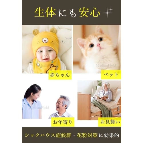 MedianField Photocatalytic Mini Potted Plants, Set of 3. Deodorizing & Antibacterial Faux Greenery, Artificial Flowers in Pots, Artificial Houseplants