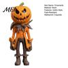 Waterproof Resin Craft for Showcase Halloween Pumpkin Man Figurine, Retro Gentleman Head Statue Dark Atmosphere Home Decoration Ornament, Spooky
