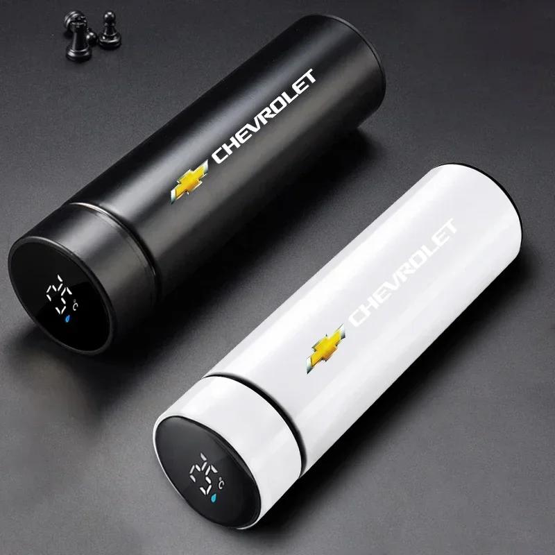 AABHM1 Smart Insulation Cup Car Thermos Mug Water Bottle Auto Accessories for Chevrolet Spark Silverado Trailblazer Cruze Captiva