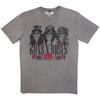 Official Guns N Roses T Shirt Hell Group Grey Premium Stonewash Tee NEW
