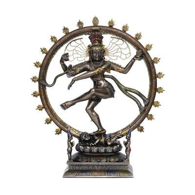Bronze Finish Lord Shiva Dancing Nataraja Statue Decorative Idol for Home, Office, Yoga Studios, Meditation Spaces