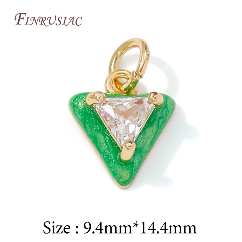 14K Gold Plated Enamel Charms with CZ Crystal,Heart Moon Pendant For DIY Jewelry Making,DIY Bracelet Necklace Earring Supplies