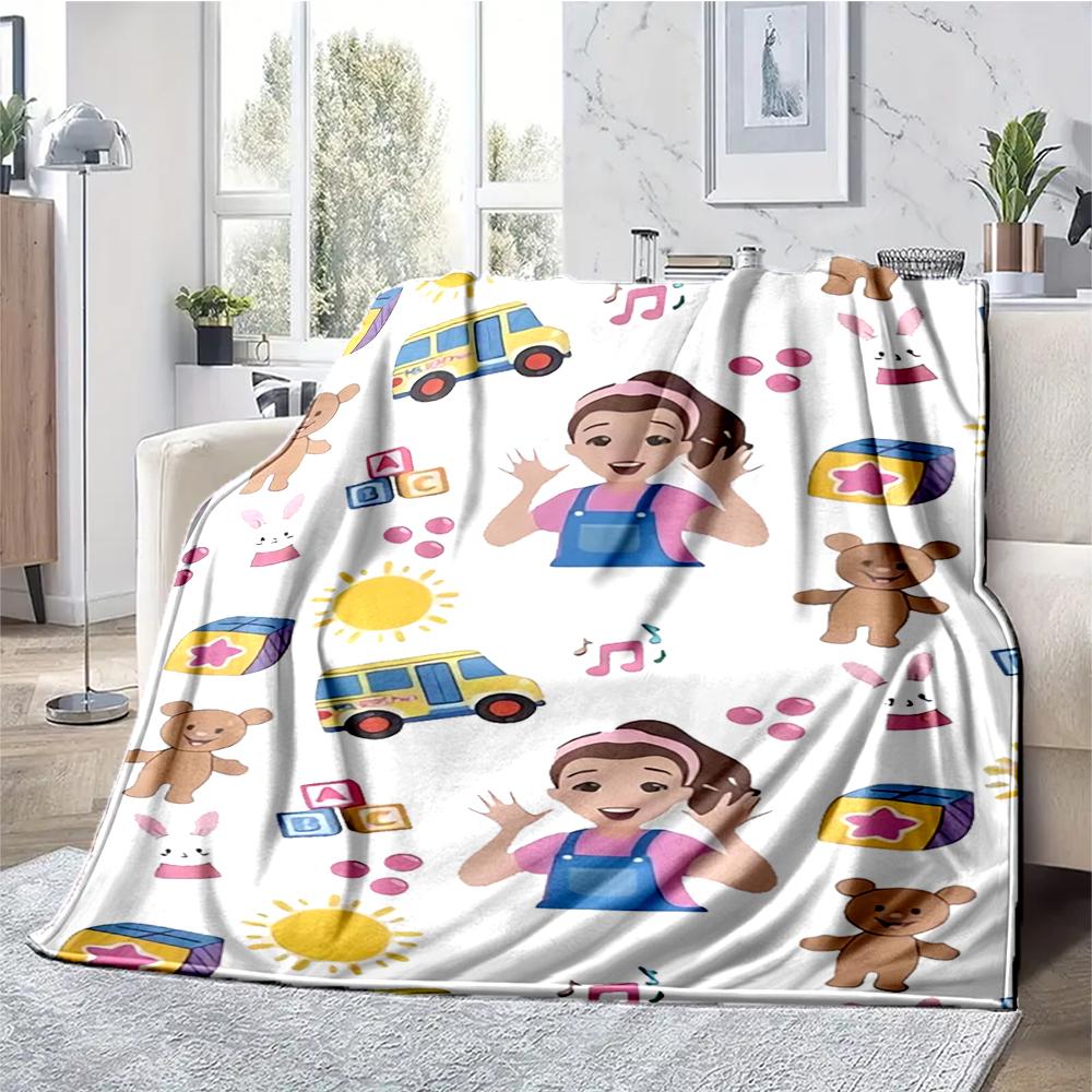 Ms. Rachel Theme Printed Blanket - Perfect for Couch, Bed, Travel & Outdoor Use | Machine Washable, Cozy & Durable.