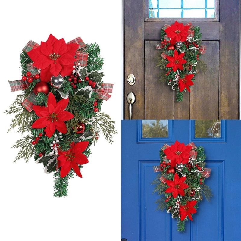 Beautifully Crafted Christmas Inverted Tree Wall Hangers Miniatures Your Home with Comfortable Texture Ornament