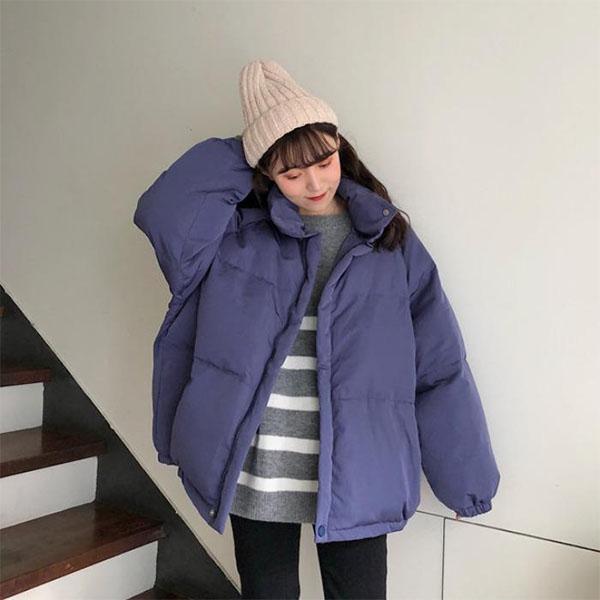 

Зимняя одежда с хлопковой подкладкой, женская свободная и плотная теплая студенческая куртка с воротником-стойкой, хлопковая подкладка XL