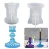 1 Pcs DIY Candlestick Mold Fashionable Handmade Retro Crystal Transparent Silicone Home Decoration Gift Creative Artistic Craft