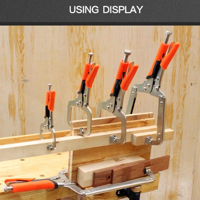 6/9/11/14/18Inch Face Clamps Pocket Hole Clamps for Woodworking, Welding Clamps Metal Vise Grip Clamps Locking C Clamps