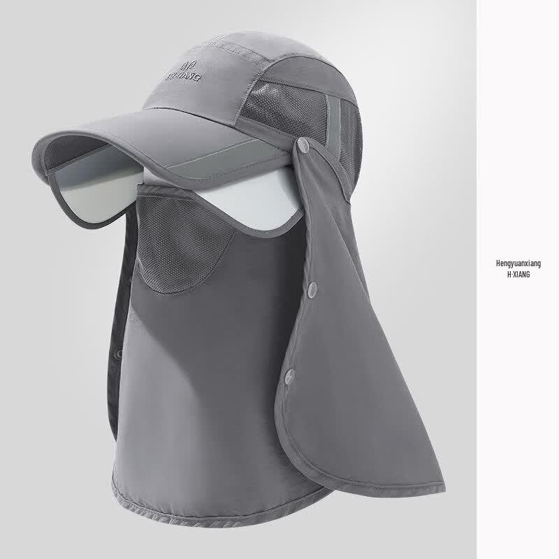 Hengyuanxiang Men s Outdoor UV Protection Sun Hat with Neck Flap