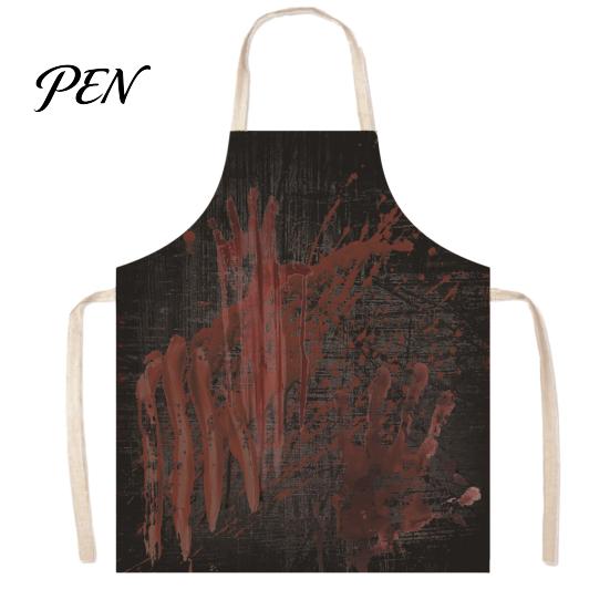 Horror Party Supplies Halloween Butcher Apron with Realistic Blood Stain, Washable Protective Work Apron, Cosplay Devil Outfit Costume Prop